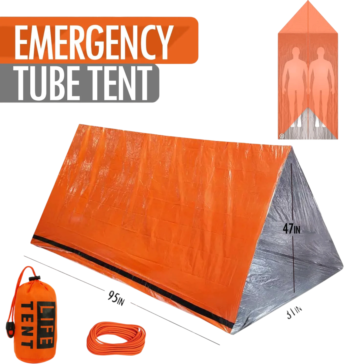 2-Person Emergency Mylar Tent | clean product image | shopify:13 | bg-removed:store:1200:shopify:13