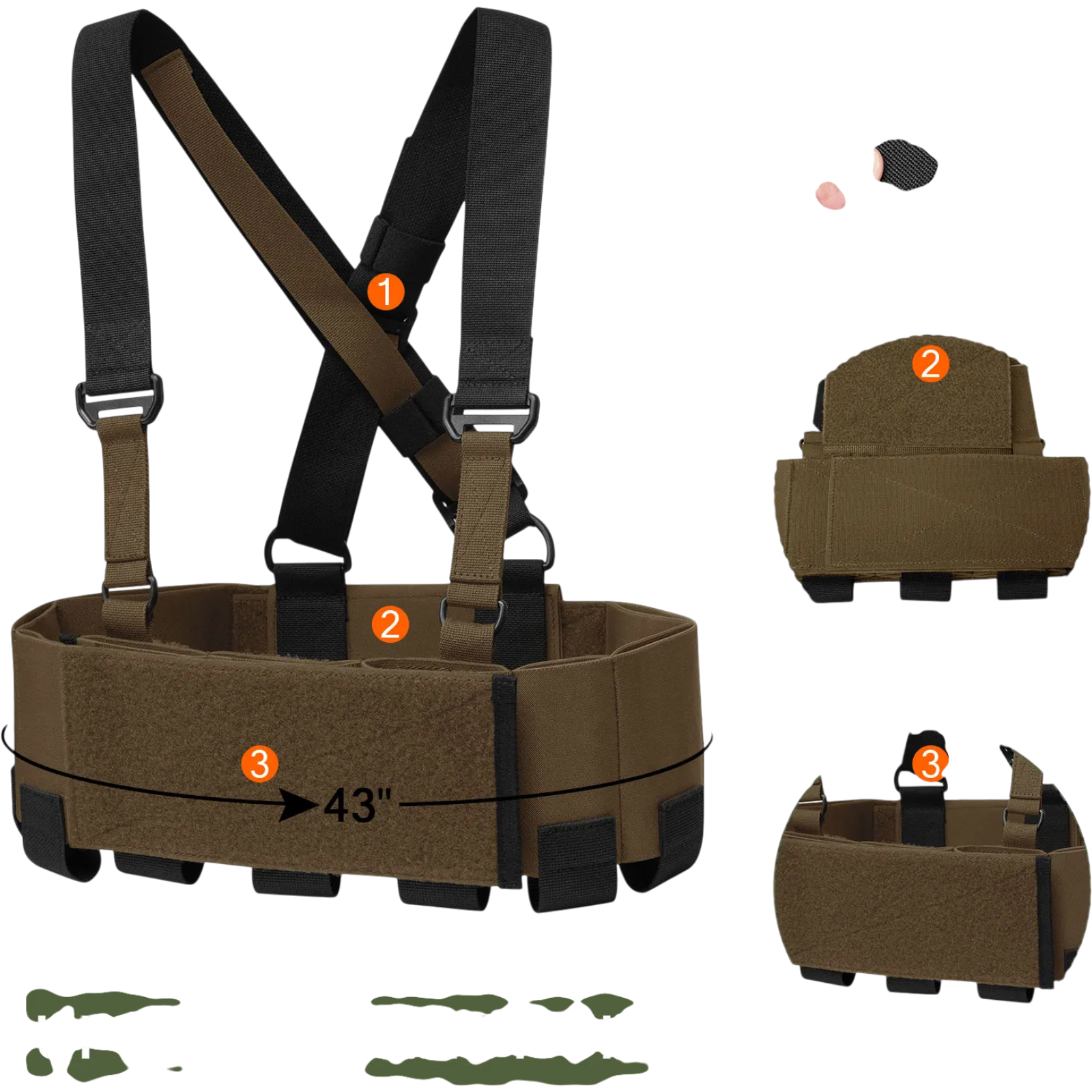 KRYDEX 5.56-Ready Low-Vis Chest Rig | clean product image | shopify:1 | bg-removed:store:1600:shopify:1