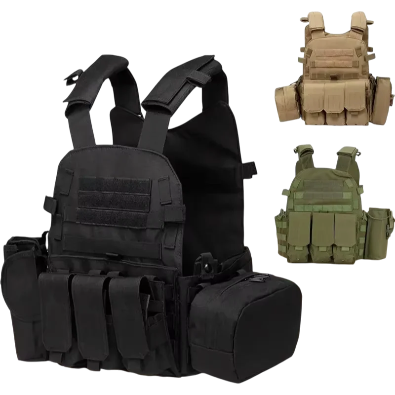 600D Nylon Tactical MOLLE Hunting Vest | clean product image | shopify:1 | bg-removed:store:800:shopify:1