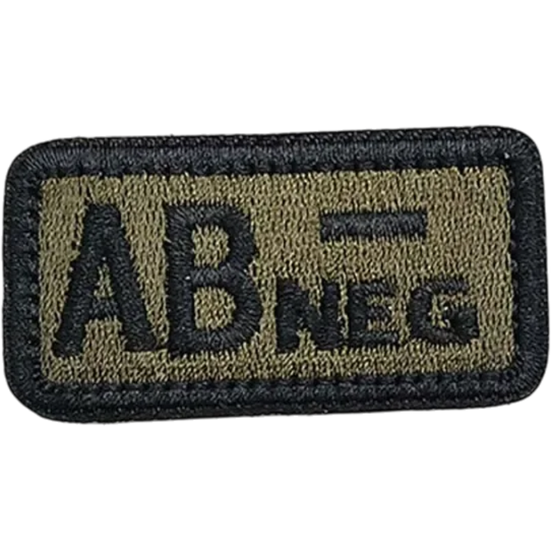 Blood Type Velcro Patch (A/B/AB/O) — 2.5×5 cm | clean product image | shopify:21 | bg-removed:store:800:shopify:21