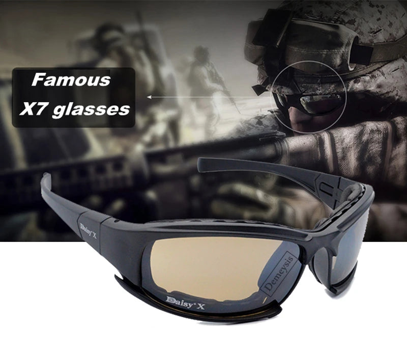 Tactical 4‑lens Polarized Sunglasses