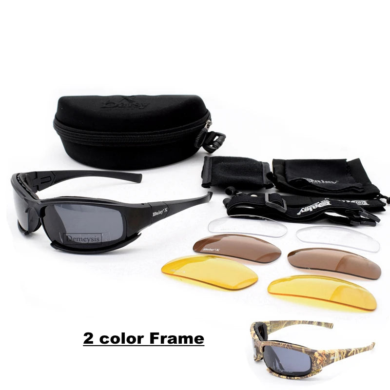 Tactical 4‑lens Polarized Sunglasses