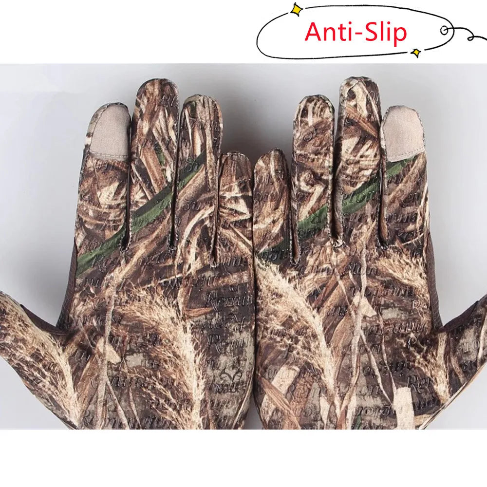 Camo Quick Dry Full Finger Hunting Gloves