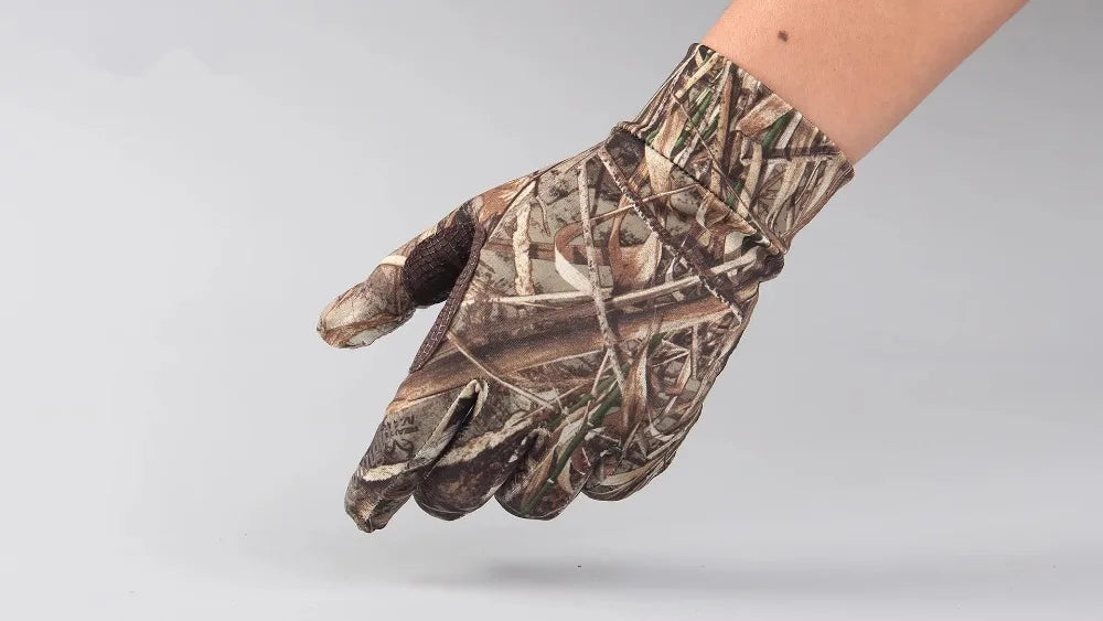 Camo Quick Dry Full Finger Hunting Gloves