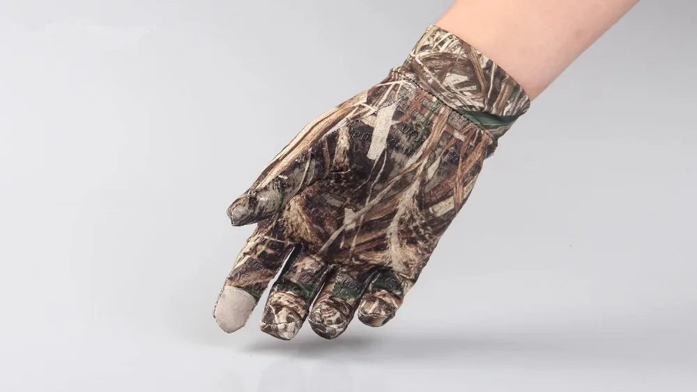 Camo Quick Dry Full Finger Hunting Gloves