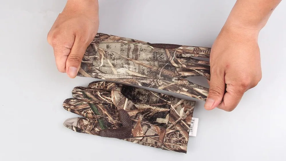 Camo Quick Dry Full Finger Hunting Gloves