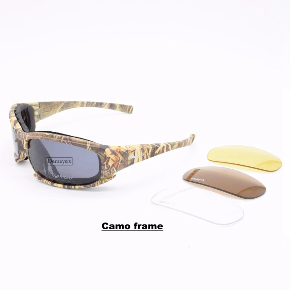 Tactical 4‑lens Polarized Sunglasses