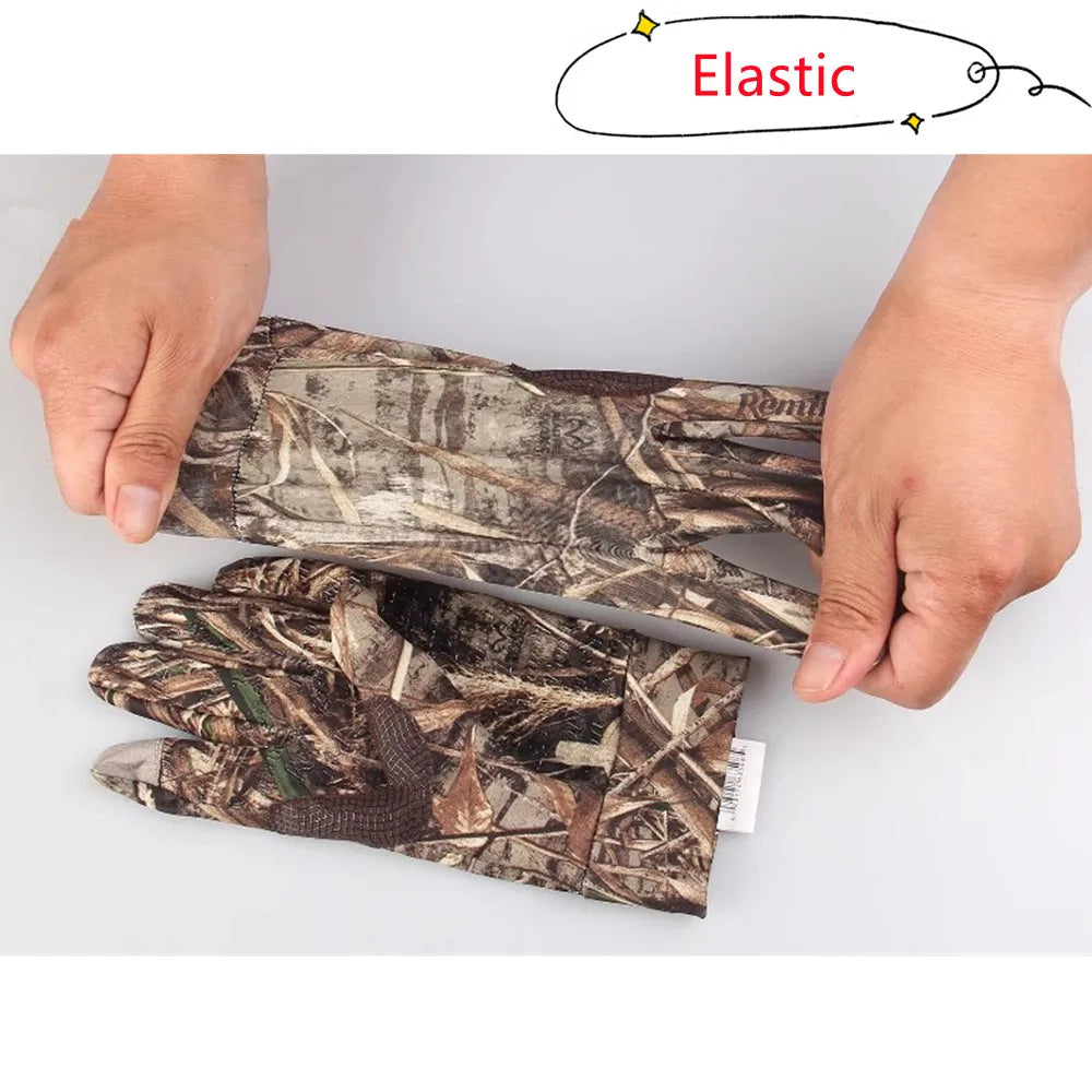 Camo Quick Dry Full Finger Hunting Gloves