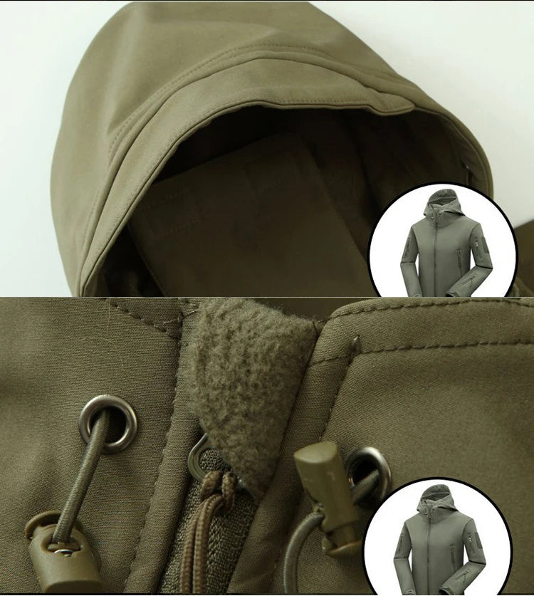 Men's Tactical Softshell Tracksuit, Fleece Lined