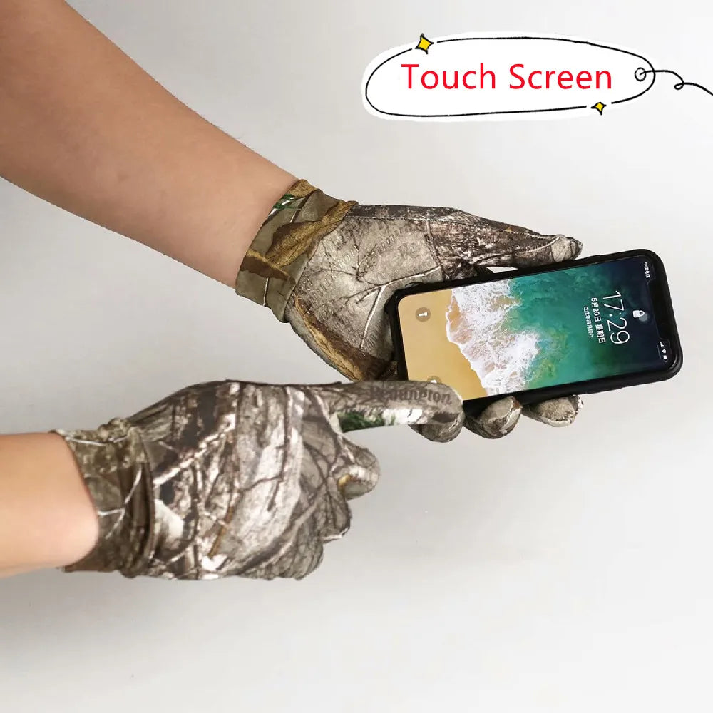 Camo Quick Dry Full Finger Hunting Gloves