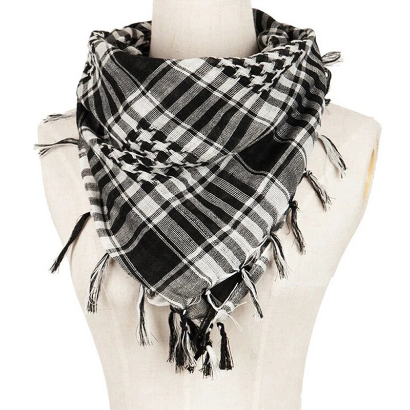 Lightweight Plaid Tactical Scarf Unisex