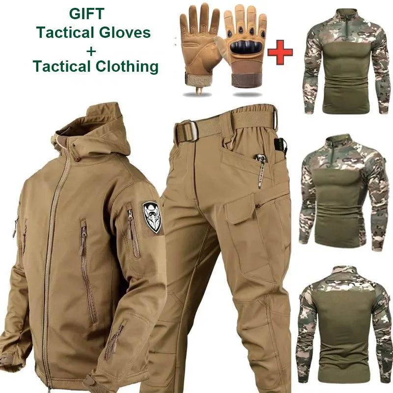 Men's Tactical Waterproof 4 Piece Jacket & Pants Set