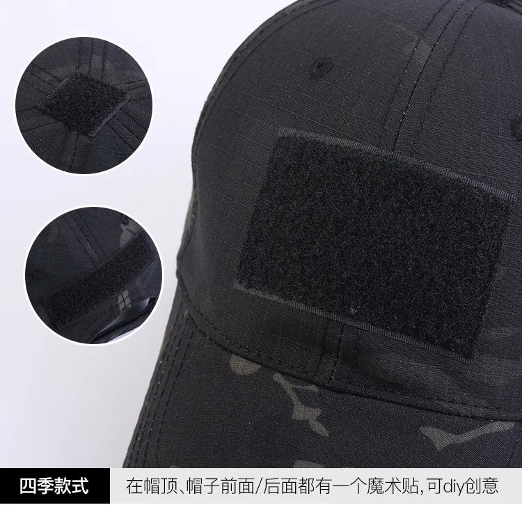 Camouflage Mesh Snapback Cap Adjustable Unisex