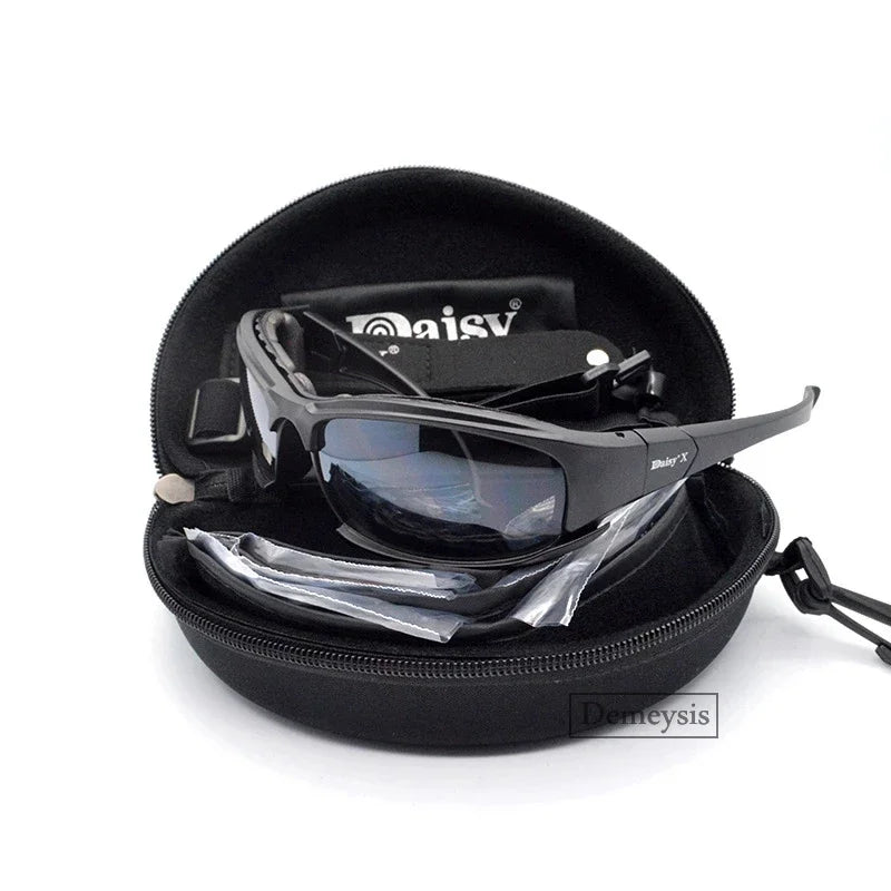 Tactical 4‑lens Polarized Sunglasses