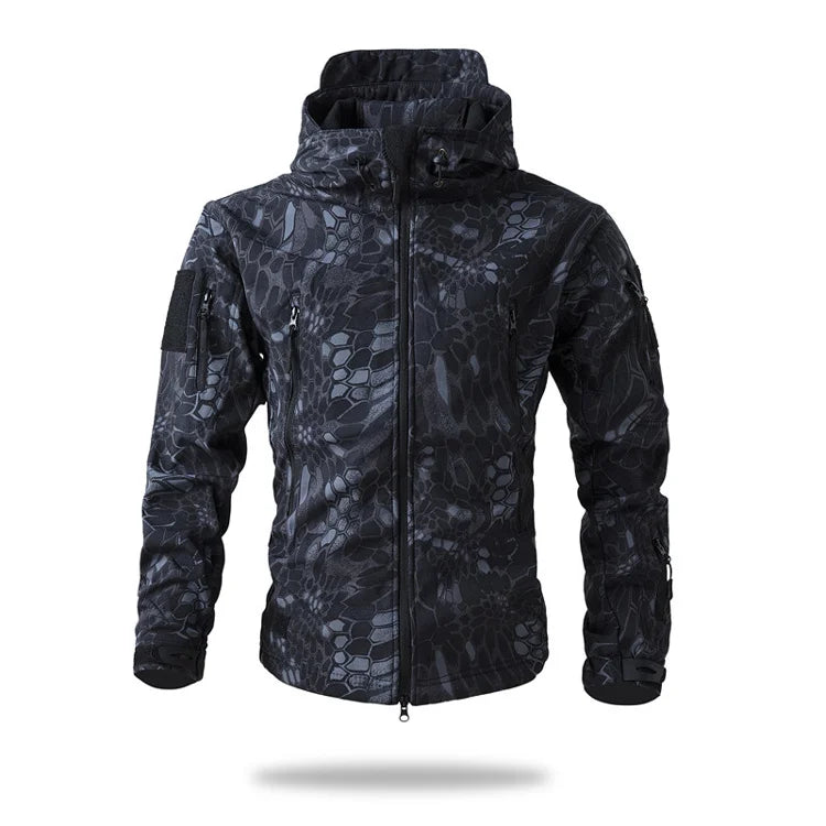 Men's Shark Skin Softshell Tactical Jacket Camo