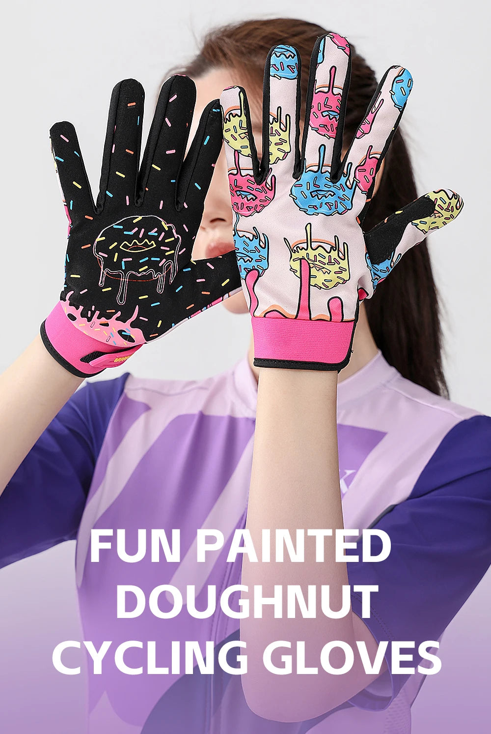 Parent Child Donut Cycling Gloves Full Finger