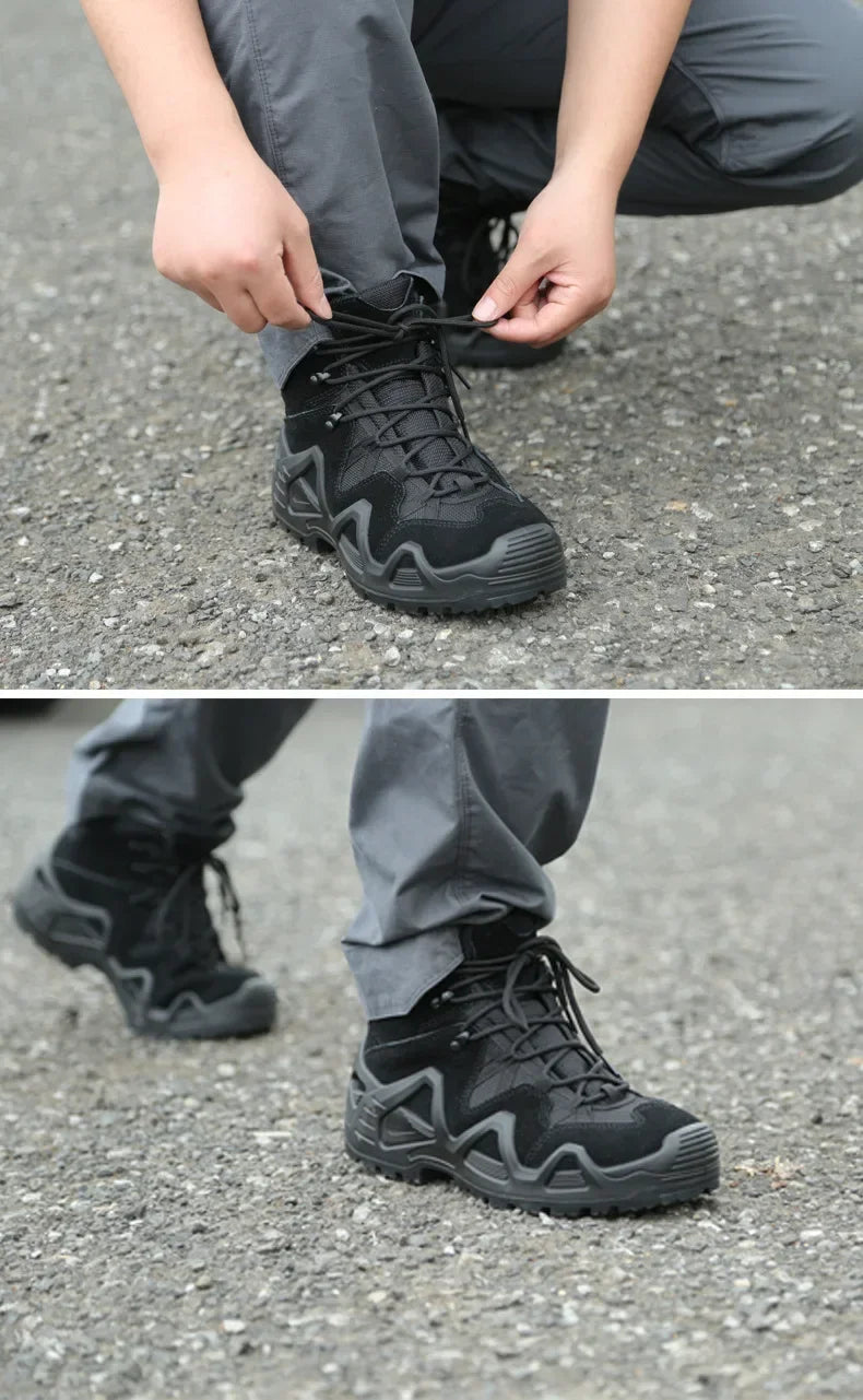 Men's Breathable Lace Up Tactical Hiking Boots