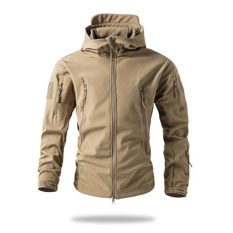 Men's Shark Skin Softshell Tactical Jacket Camo