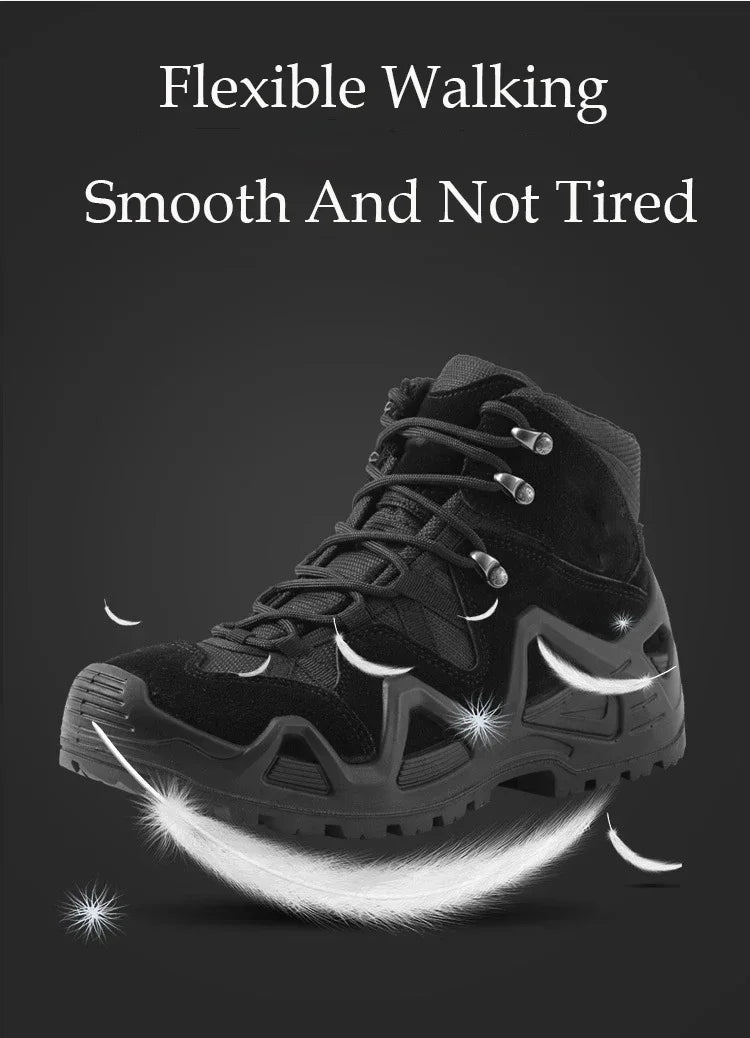 Men's Breathable Lace Up Tactical Hiking Boots