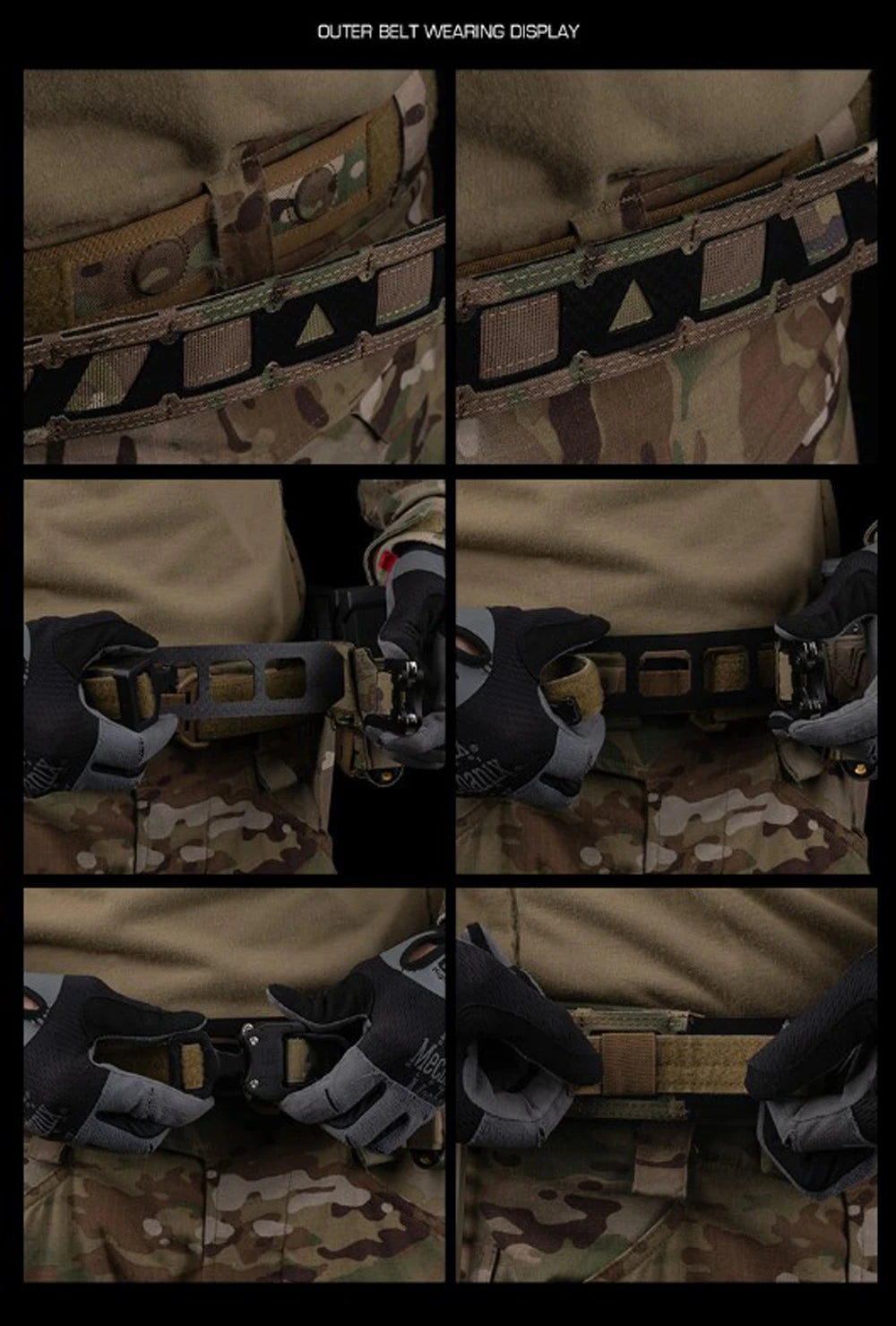 Magnetic Tactical Battle Belt Ranger Green