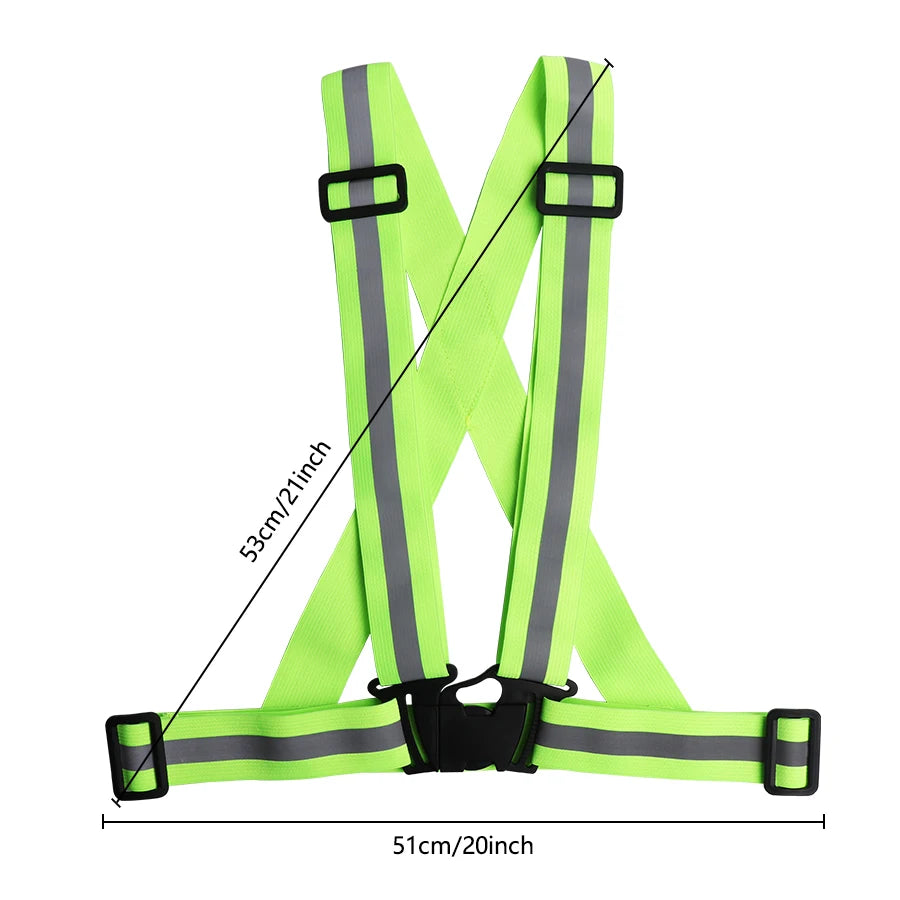 Adjustable Reflective Safety Vest Running & Cycling