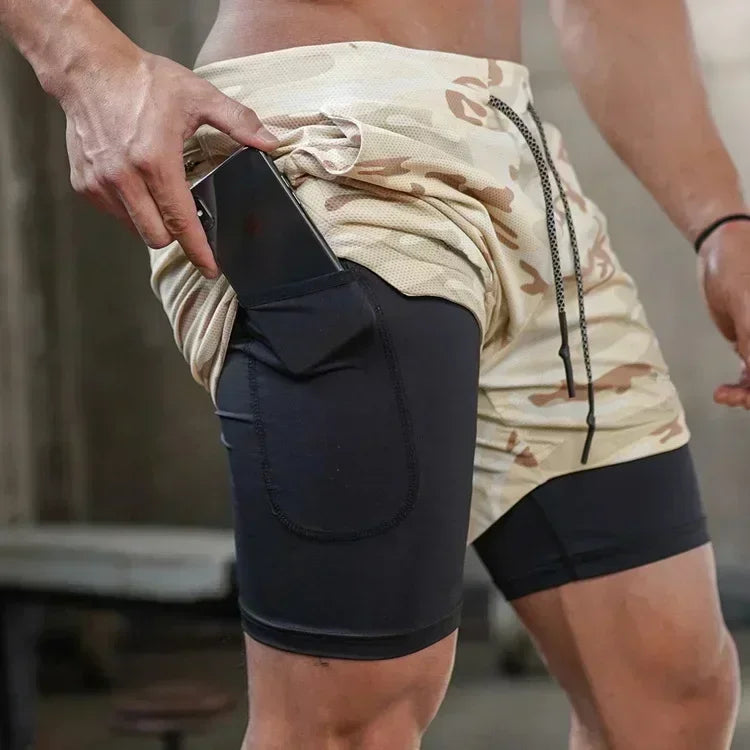 2 in 1 Men's Sports Shorts