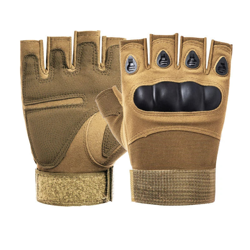 Hard Knuckle Fingerless Tactical Gloves (wrist Length)