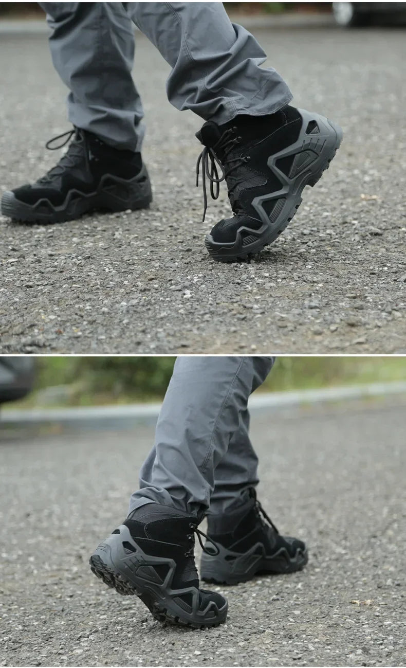 Men's Breathable Lace Up Tactical Hiking Boots