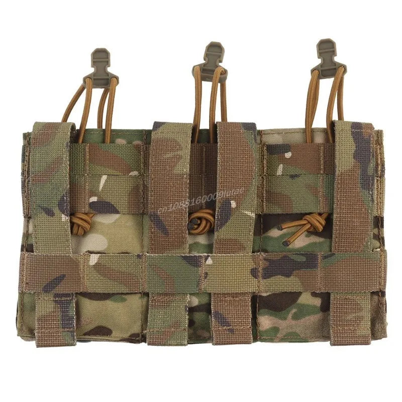 MOLLE Triple 5.56 M4 Magazine Pouch Bungee Retention
