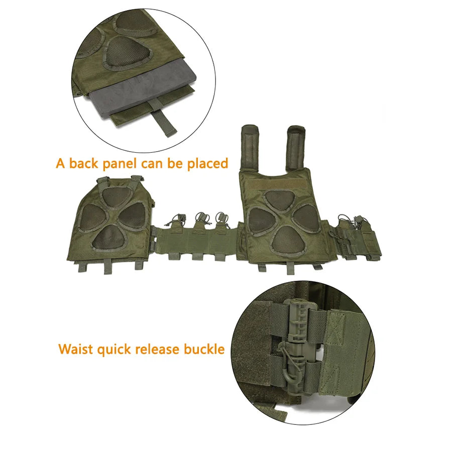 MOLLE Tactical Training Vest Waterproof quick-release
