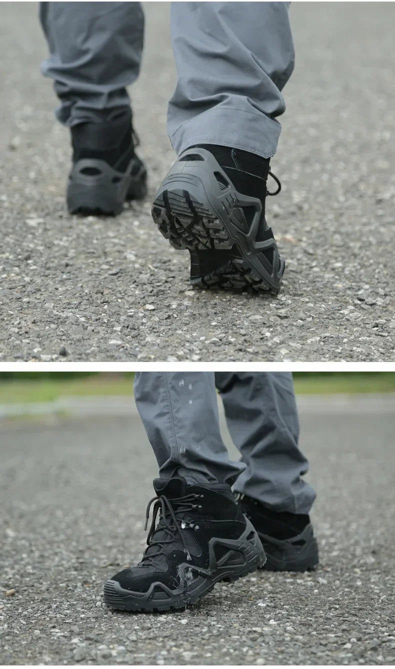 Men's Breathable Lace Up Tactical Hiking Boots