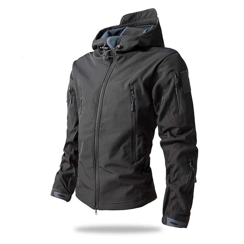 Men's Shark Skin Softshell Tactical Jacket Camo