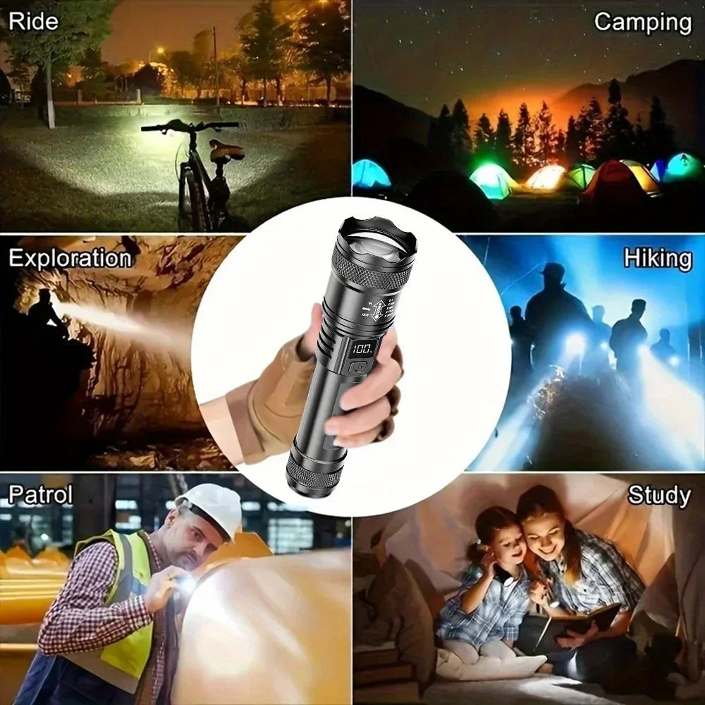 USB Rechargeable Zoomable LED Flashlight