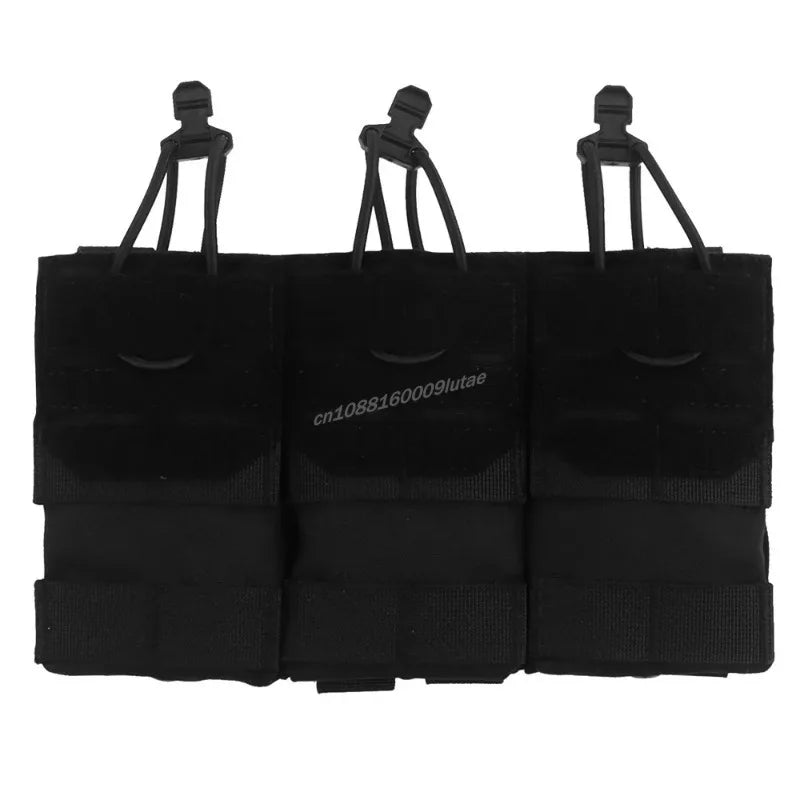 MOLLE Triple 5.56 M4 Magazine Pouch Bungee Retention