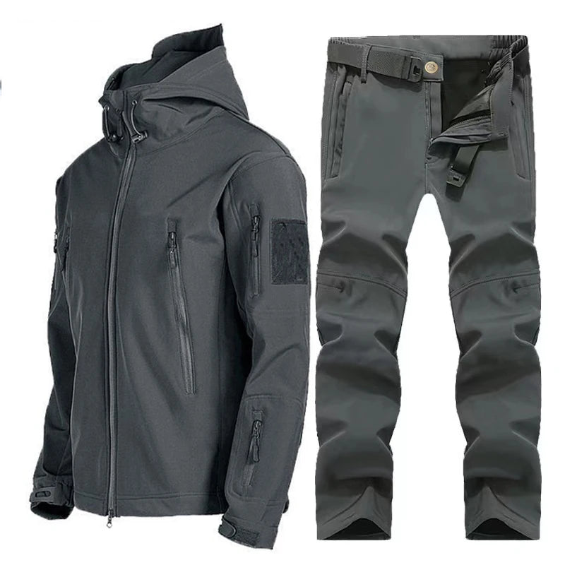 Men's Tactical Softshell Tracksuit, Fleece Lined