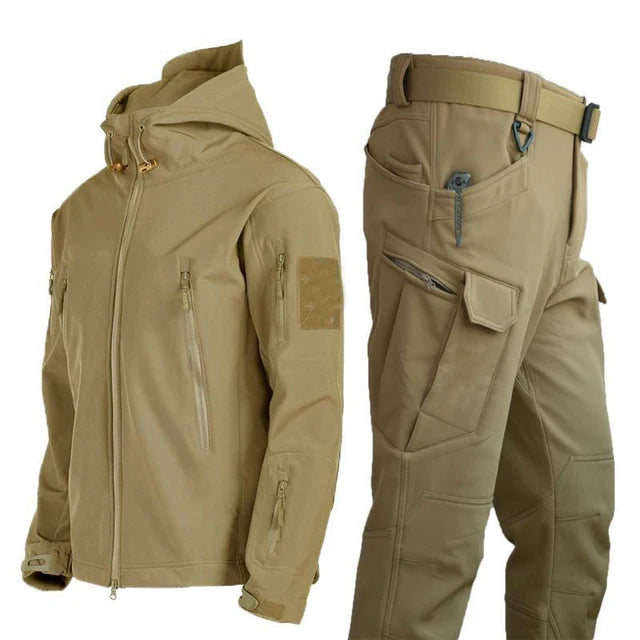 Men's Tactical Softshell Tracksuit, Fleece Lined