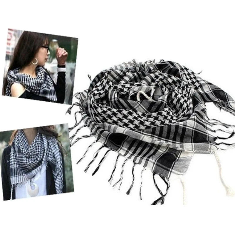 Lightweight Plaid Tactical Scarf Unisex