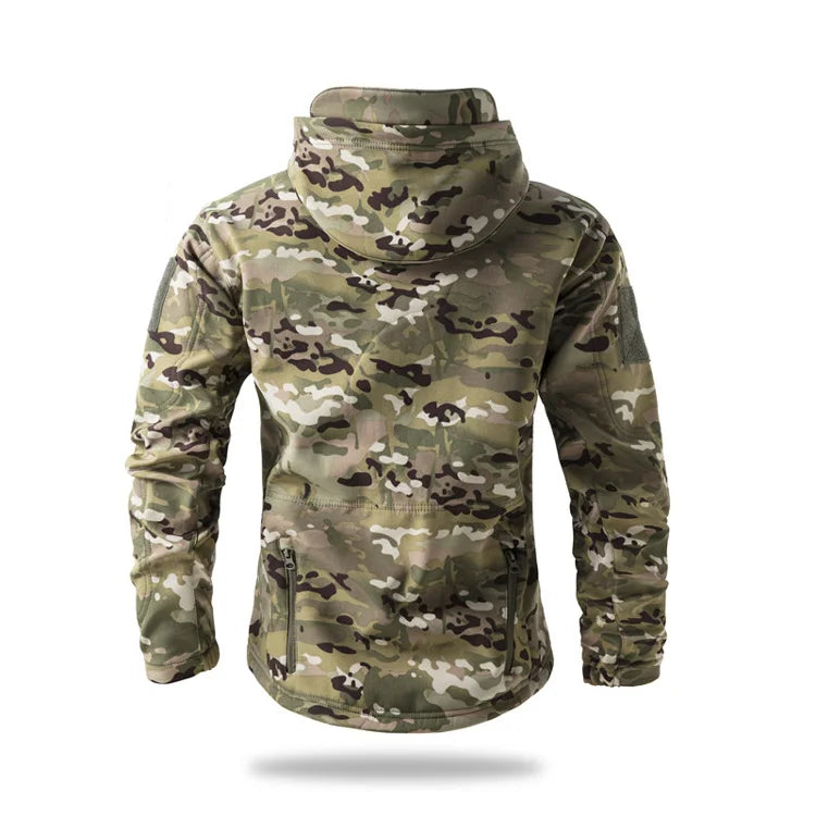 Men's Shark Skin Softshell Tactical Jacket Camo