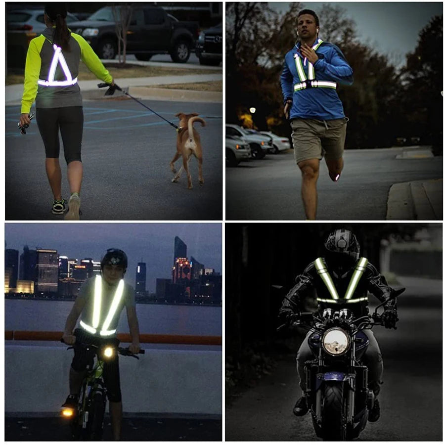 Adjustable Reflective Safety Vest Running & Cycling