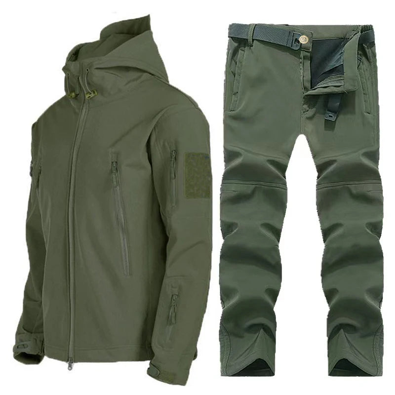 Men's Tactical Softshell Tracksuit, Fleece Lined
