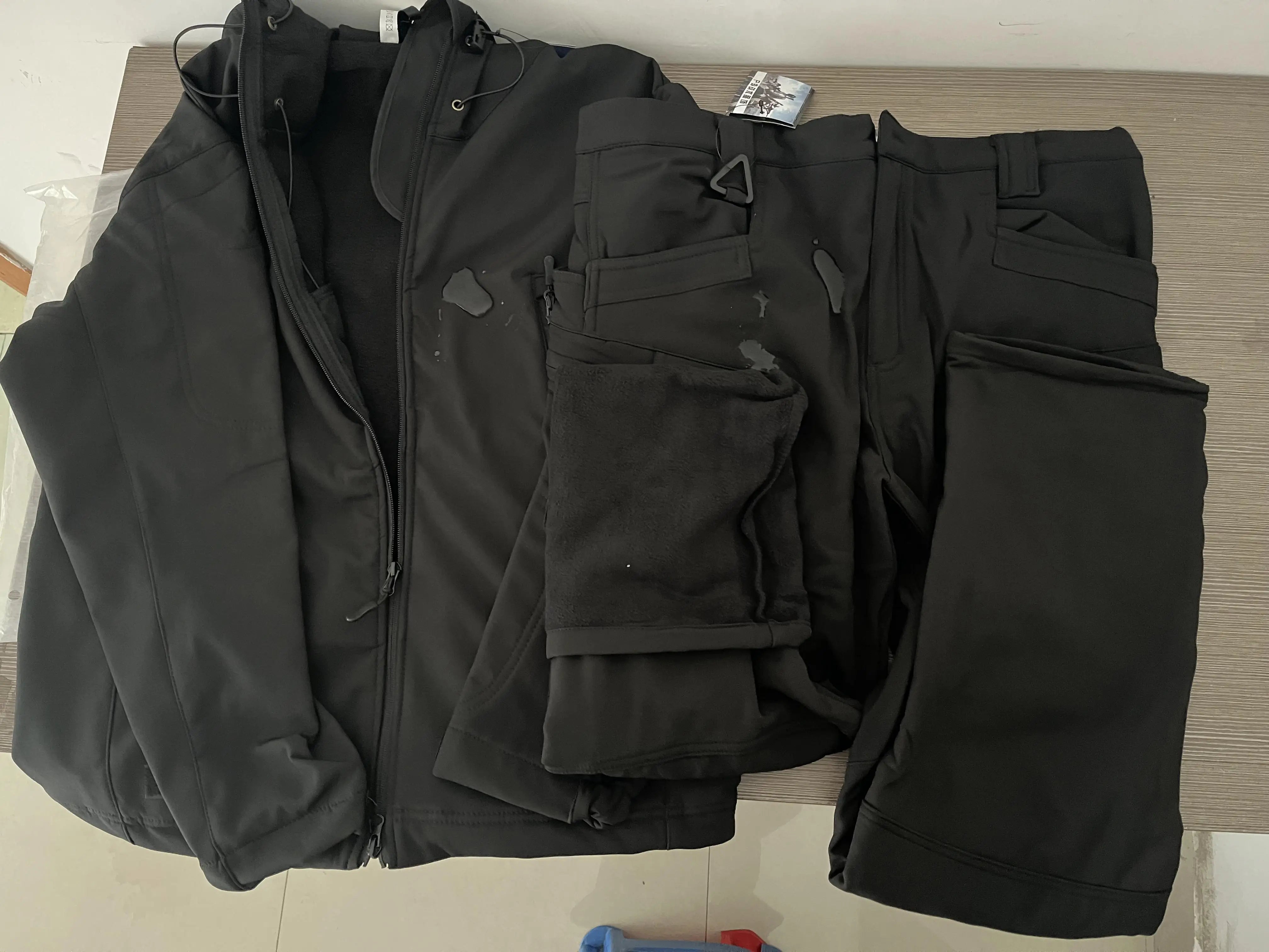 Men's Tactical Softshell Tracksuit, Fleece Lined