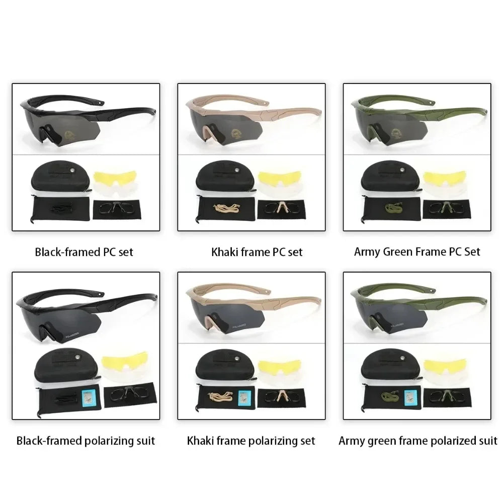 3 Lens Tactical Goggles Windproof Airsoft