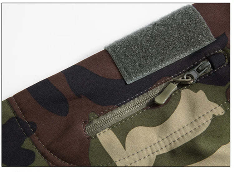 Men's Shark Skin Softshell Tactical Jacket Camo