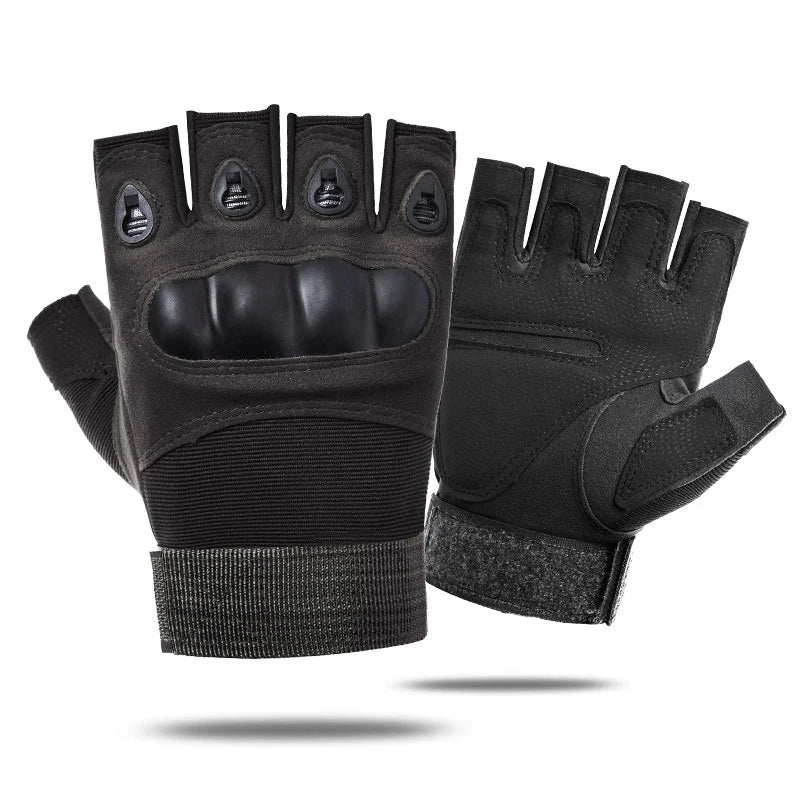 Hard Knuckle Fingerless Tactical Gloves (wrist Length)