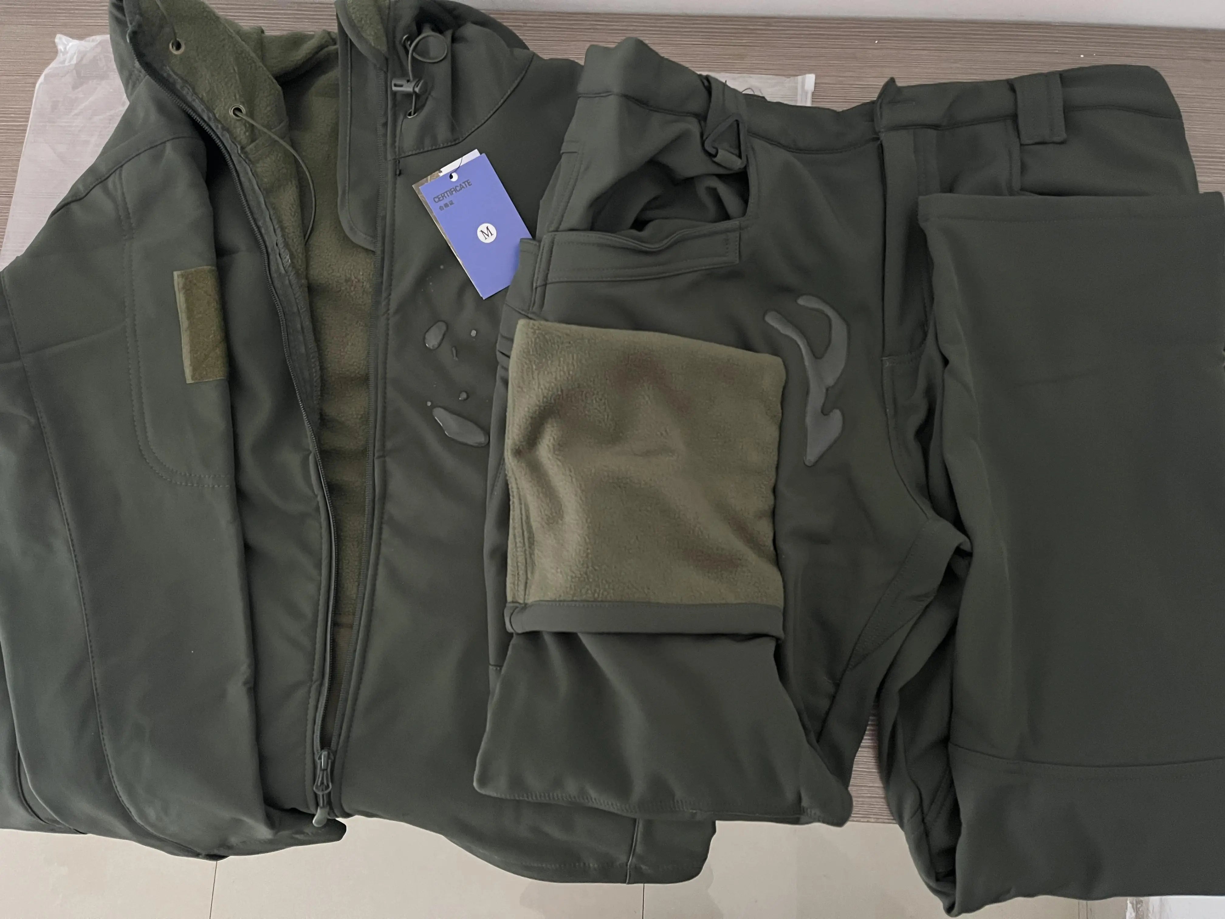 Men's Tactical Softshell Tracksuit, Fleece Lined