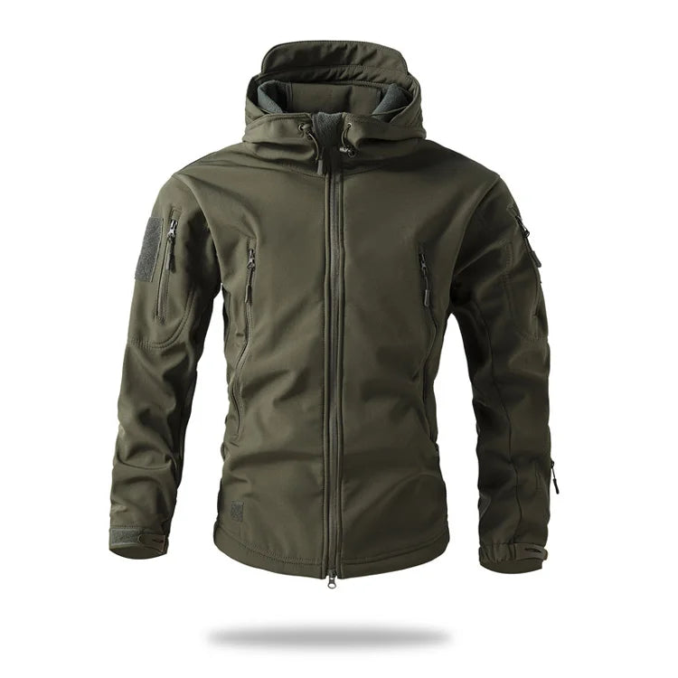 Men's Shark Skin Softshell Tactical Jacket Camo
