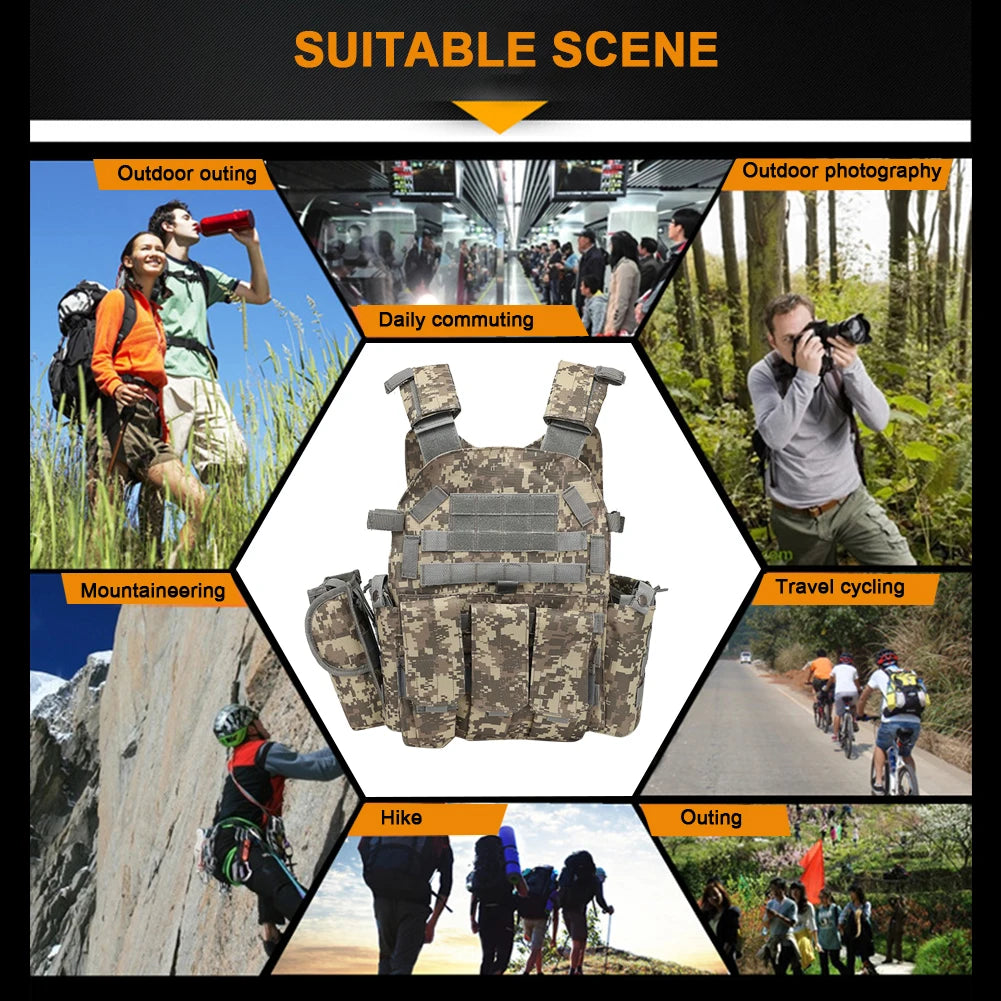 Adjustable Nylon MOLLE Tactical Hunting Vest