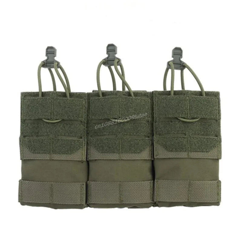 MOLLE Triple 5.56 M4 Magazine Pouch Bungee Retention