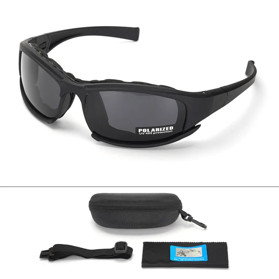 4 Lens Polarized Tactical Goggles