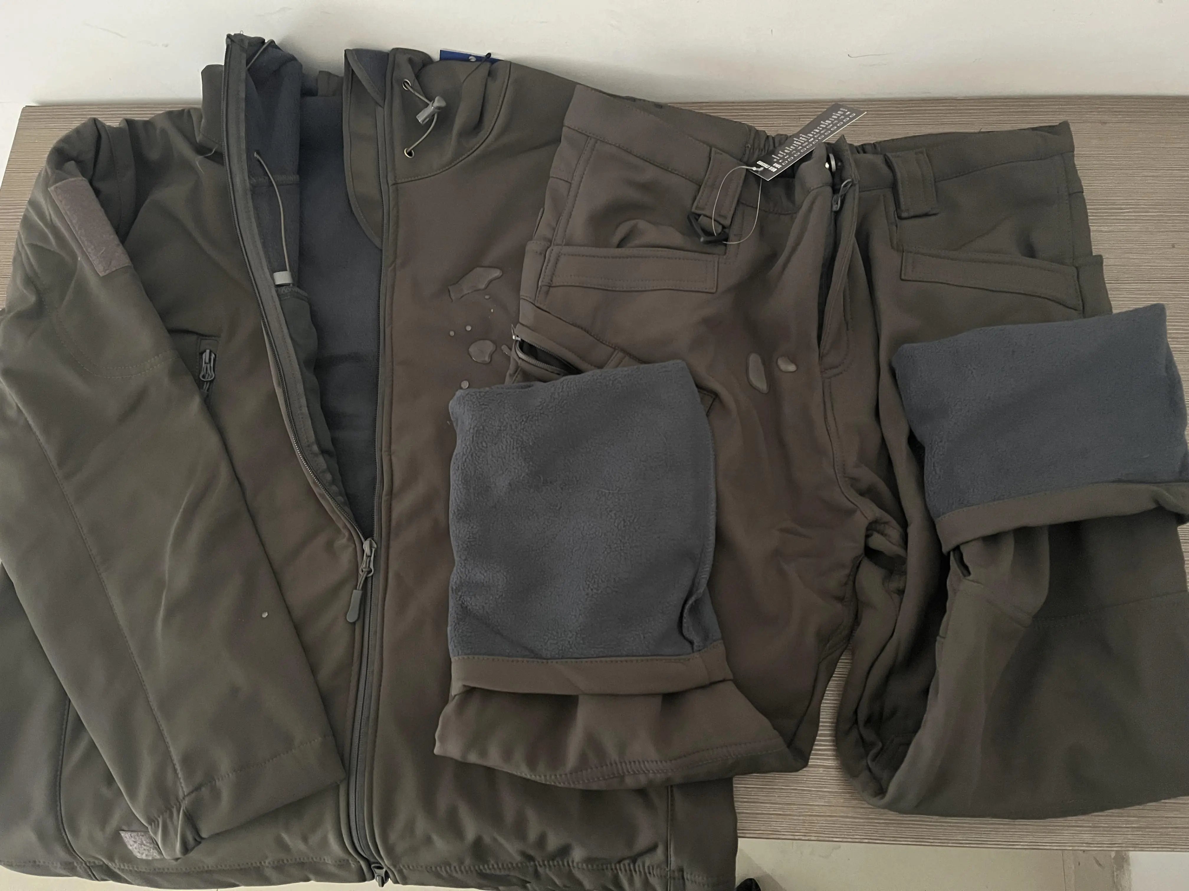 Men's Tactical Softshell Tracksuit, Fleece Lined